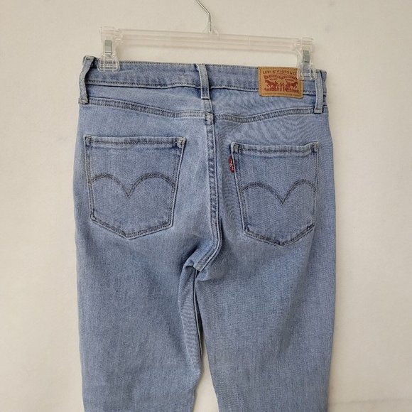 Levis Jeans Womens 721 High Rise Skinny Size 26 Light Blue 5-Pocket Stretch - Picture 7 of 14